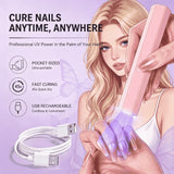 Handheld Nail UV Lamp With Screen Display, Suitable For Gel Manicure, Mini Nail Lamp, Portable LED Nail Dryer, USB Nail Curing Machine, Quick Curing Nail & Foot Care Tool