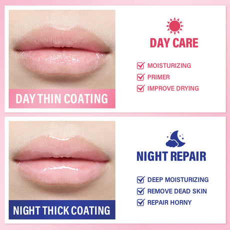 Hydrating Glowing Lip Balm Overnight Lip Mask Moisturizing Repair Cracked Lips Soften Fine Lines Mild Exfoliating Clear Dead Ski