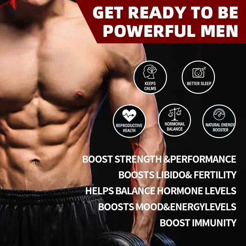 American Maca+Ginseng Capsule 60 Tablets 100% Pure Non-GMo Supports Reproductive Health Natural Energizer