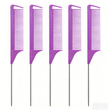 Pro Pointed Tail Salon Hairdressing Hair Styling Anti-static Comb Hair Brush Steel Needle Pin Rat Tail Combs Barber Accessories