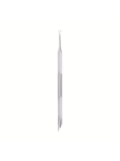 Stainless Steel Multi-Functional Dead Light Beige Remover & Cuticle Pusher Portable Nail Care Tool for Manicure Pedicure