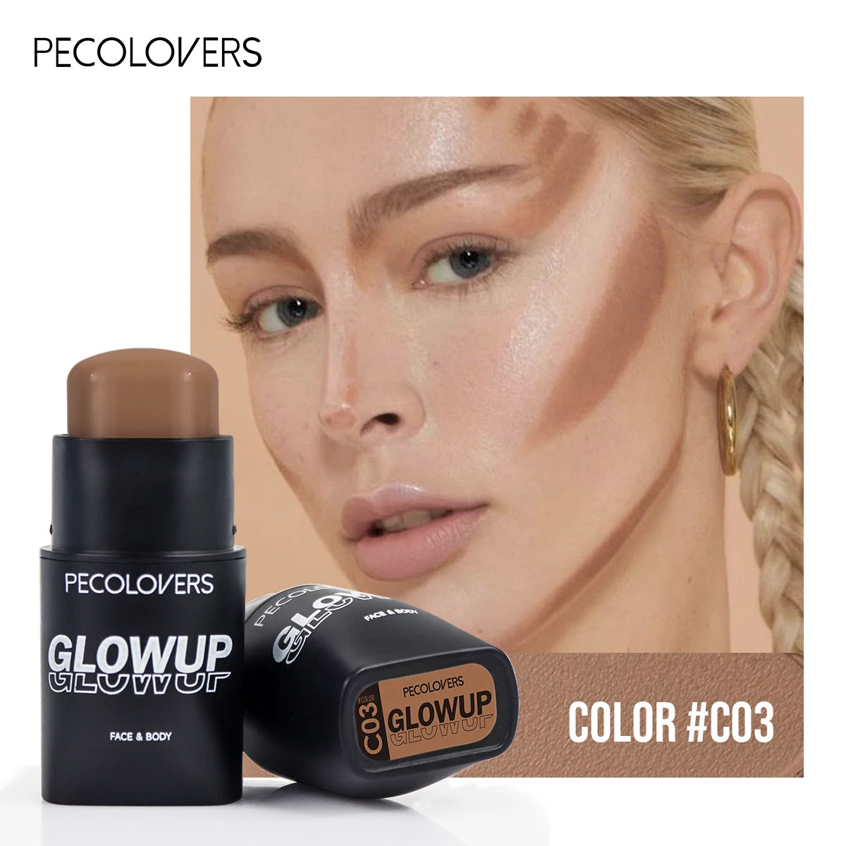 1PC Cover Dark Circles and Acne Marks, Concealer Stick, Body Shadow, Nose Shadow, Contour Stick To Create Flawless Makeup