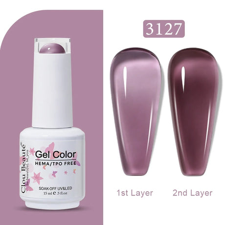 Clou Beaute Jelly Color UV Gel Manicure Summer Pink Nude Gel Nail Rainbow Nail Supplies For Professionals Semi-permanent Varnish