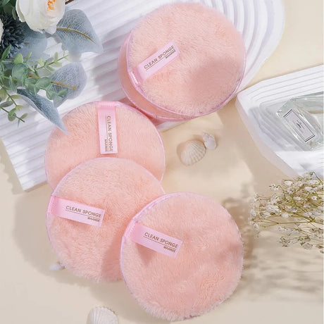 5Pcs Soft Skin Makeup Remover Polyester Facial Cleaning Tool Cosmetic Remover For Men And Women Beauty Tool