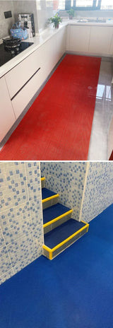 Waterproof Non Slip Floor Mats Plastic PVC Kitchen Bathroom Outdoor Pool Dirt Resistant Foot Mats Carpet For Home