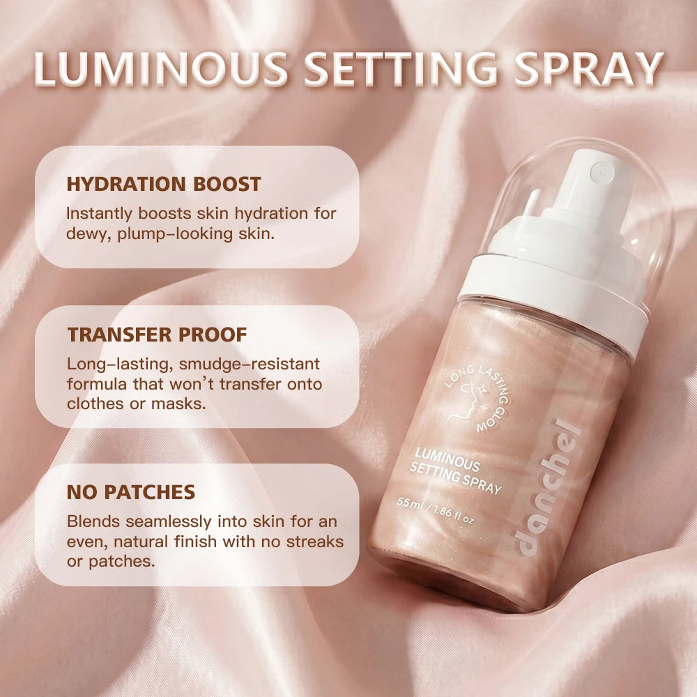Luminous Setting Spray Smudge-resistant Quick-drying Non-sticky Long Lasting Locks Makeup Luminous Dewy Finish Setting Spray