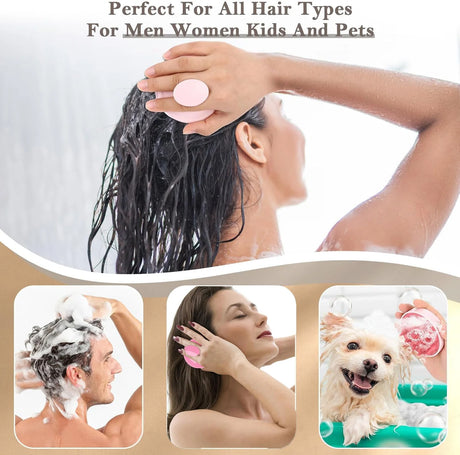 1PC Scalp Massage Brush Soft Silicon Hair Brush Massage &amp Cleansing Scalp Brush Scalp Exfoliating Scrub Dandruff Removal Tool