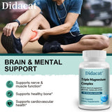 Triple Magnesium Complex Capsules, Supports Bone Strength, Muscle Relaxation, Cardiovascular Wellness and Night Sleep Quality