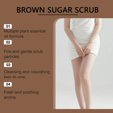 OceAura 100g Natural Brown Sugar Scrub 100g Exfoliating Body Nourishing Deep Clean Pore Shrinking Skin Refreshing