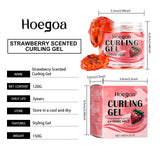 Strawberry Curl Defining Gel Strong Hold Styling Product For Curly Wavy Hair Long Lasting Volumizing Nourishing Wash Free