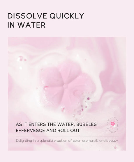 LAIKOU Japanese Sakura Bath Bubble Explosion Bath Salt for Body Cleansing Moisturizing 30g