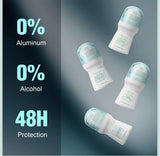 1 PC Flora Ruby Light Green Series Deodorant Roll On w omen's and men all-purpose   Deodorant Roll Aluminum Free easy to carry a