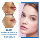 Blue Copper Peptide Wrinkle Remover Serum Instant Firming Lifting Anti-Aging Fade Fine Lines Whitening Korean Skin Care Products