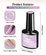 LIMEGIRL 6pcs/set Gel Nail Polish Ice Cream Color Vernis Semi-Permanent UV Gel Nail Art Varn Nail Polish Gel kit