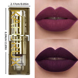 1PC Two-tone Waterproof Velvet Nude Lipstick Sexy Purple Brown Pigments Makeup Long-lasting Professional Cosmetics for Women Lip