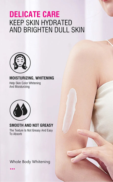 Body Lotion Whitening Moisturizing Dark Skin Bleaching Collagen Milk Face Body Cream Skin Care Body Leg Arm Lightening Smooth