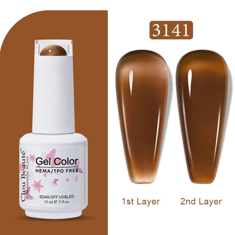 Clou Beaute Jelly Color UV Gel Manicure Summer Pink Nude Gel Nail Rainbow Nail Supplies For Professionals Semi-permanent Varnish