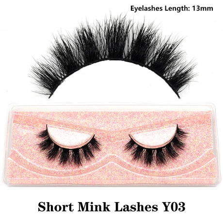 Half Lashes Mink Eyelashes Fluffy Soft False Eyelashes Wispy Cross Mink Eye Lashes Natural Short Mink Eyelash Extension Makeup