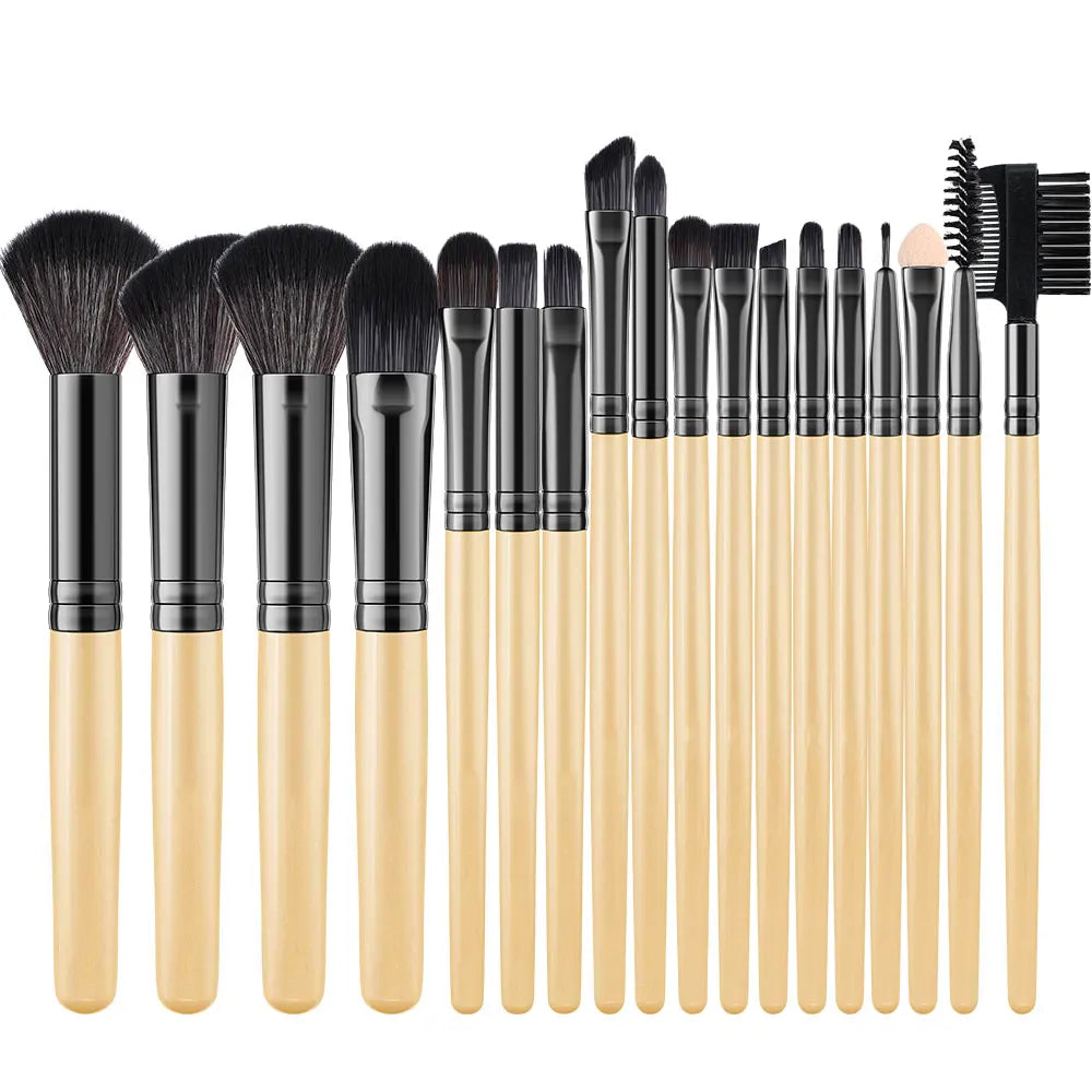 18PCS Women's Makeup Brushes Set - Eye Shadow Foundation Blush Cosmetic Brushes Soft Make up Tools with Storage Bag