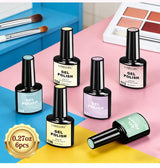 LIMEGIRL 6pcs/set Gel Nail Polish Ice Cream Color Vernis Semi-Permanent UV Gel Nail Art Varn Nail Polish Gel kit