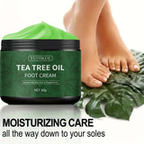 YUITIKUE Tea Tree Foot Cream 60g - 97%! Clinical Proof, Deeply Moisturizes & Soothes Feet, with Vitamin E, Aloe & Peppermint