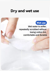 100PCS Natural Disposable Face Towel Travel Facial Cleansing Wet And Dry Makeup Remover Pearl Cotton Soft Makeup Nonwoven Towel