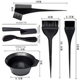 2/4/6pcs Professional Hair Dyeing Kit Color Mixed Bowl with Stirring Brush Coloring Bleaching Salon Hair Beauty Styling Tools