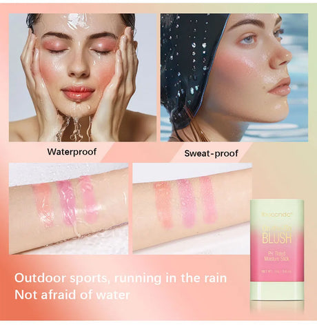 Temperature Change 3-in-1 Cheek Lip Tinted pixiBlush Stick Temperature Change Blush Makeup Products Cosmetic Palette Stick Face