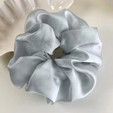 Retro French Large Hair Scrunchies Solid Color Headbands Spring/Summer Sweet Head Rope Female Tie Hair Rubber Bands for Womens