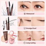 9PCS Makeup Gift Set for Women, All-in-One Lipstick Mascara Eyeliner BB Cream Powder Compact, Travel Beauty Kit for Beginners