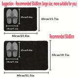 1pc multi-color floral print design bathroom mat, anti-slip, super absorbent and quick-drying shower floor mat, dry and soft ant