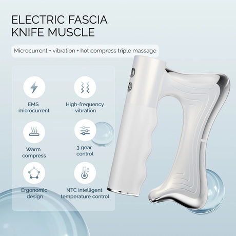 Electric Fascia Knife Vibration Body Massager 10500RPM high vibration massage Massager Warm Body Lifting Blade Comb Massage Tool