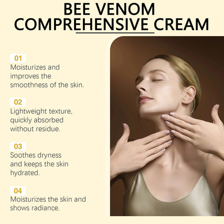 Bee Venom Skin Moisturizer Nourish Dryness Skin Anti Cellulite Firming Brightening Smoothing Body & Face Care Creams Non-Greasy