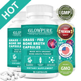 Bone Broth Collagen Protein Capsules - Grass-Fed Collagen Powder for Skin & Bones Joint Health and Flexibility Paleo Friendly