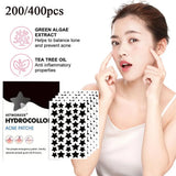 200/400pcs Black Acne Patch Facial Skin Care Fade Blemishes Pimple Marks Closed Acne Blemishes Cover Acne Pimple Repair Patch