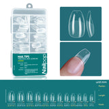 Nailpop 120pcs/box Gel X Nail Tips Medium Short Shape Almond/Square/Soft Gel Nail Tips False Nails Soak Off Easy Nail Extensions