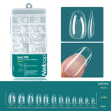 Nailpop 120pcs/box Gel X Nail Tips Medium Short Shape Almond/Square/Soft Gel Nail Tips False Nails Soak Off Easy Nail Extensions