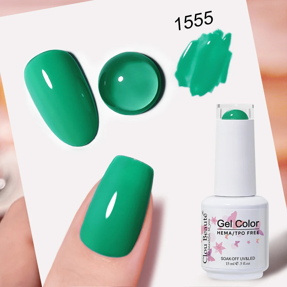 Clou Beaute Grey Color Nail Gel Polish Full Coverage Nail Polish Dark Red Gel Lacquer Varnish Vernis Semi Permanent Nail Art