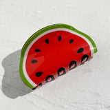 Cute Acrylic Watermelon Kiwifruit Lemon Fruits Large Size Hair Clip Claw For Women New Transparent Geometric Hair Accessories