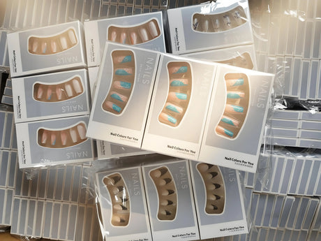 48 Pieces/96 Pieces Random Styles Press On Nails, Mixed False Nails With Various Fashion Shapes Random Delivery, Suitable For Women And Nail Art, Glamorous Painted False Nails, Must-Have For Manicure