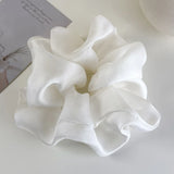 Retro French Large Hair Scrunchies Solid Color Headbands Spring/Summer Sweet Head Rope Female Tie Hair Rubber Bands for Womens