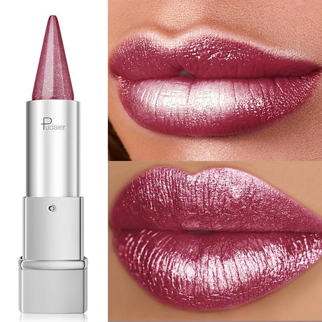 Waterproof and shimmery lipstick, waterproof and sweatproof, long-lasting and smudge-proof, not easy to smudge.