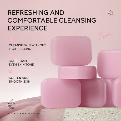 LAIKOU Sakura Facial  Body Whitening Soap Reduces Acne Dark Spot Deep Cleaning Cutin For Face Body Skin Care 90g ﻿