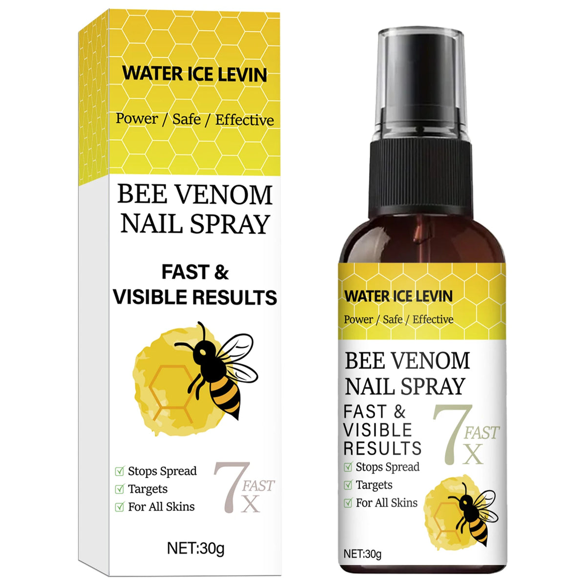 Bee Venom Nail Spray - Fast Visible Results, Stops Spread & Strengthens Nails with Hyaluronic Acid, Safe for All Skins