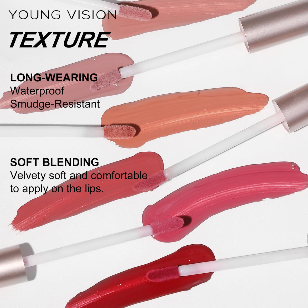 Set of 6 NonStick Cup Liquid lipstick , Long-Lasting Lip Gloss  – Matte Finish Lip Gloss, Resistant to Fading