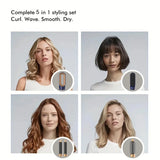 5 in 1 Hair Styler Powerful Fast Drying Ionic Hair Dryer High Speed Hot Comb Brush Set Professional Hair Straightener