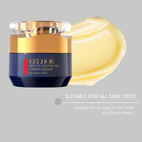 Castor Oil Firming Face Cream Fade Fine Lines Improve Sagging Promote Skin Elasticity Long-Lasting Moisturizing Facial Skin Care