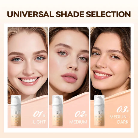Color-Changing Sunscreen Foundation,Skin Tone Matching,All-Day Long-Lasting Wear,Perfect Base for Flawless Makeup