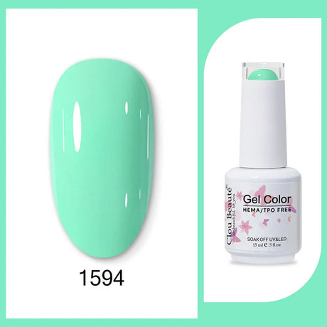 Clou Beaute 15ml HEMA TPO FREE Gel Nail Polish Bright Dark Army Green Gel Lacquer Semi Permanent Art Organic  Nail Gel Varnish