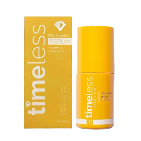 Timeless 20% Vitamin C Serum with Ferulic Acid & Vitamin E, Hydrating & Firming Face Serum, 30ml Antioxidant Skin Care